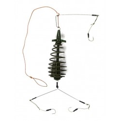 Рибальська годівниця, оснащена, Carp Profi, Конус, фарбована, 3 гачки, 50г